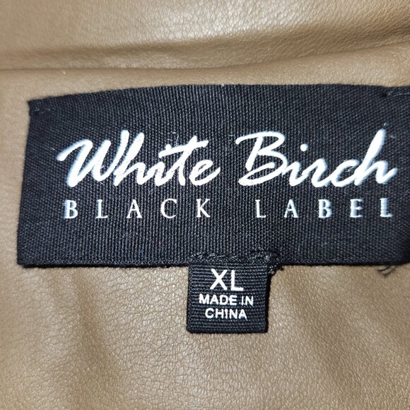 25094/95/96 NWOT White Birch Black Label Faux/Vegan Leather Crop Jacket Brown - Picture 10 of 15